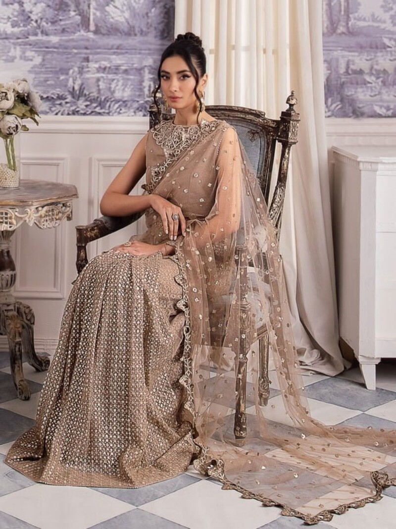 Iznik Chinon Cc-36 Damiyah Embroidered Net 3pc Suit Collection 2024