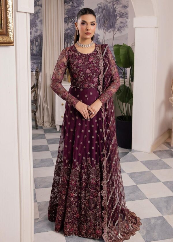 Iznik Chinon Cc-37 Aida Embroidered Net 3Pc Suit Collection 2024