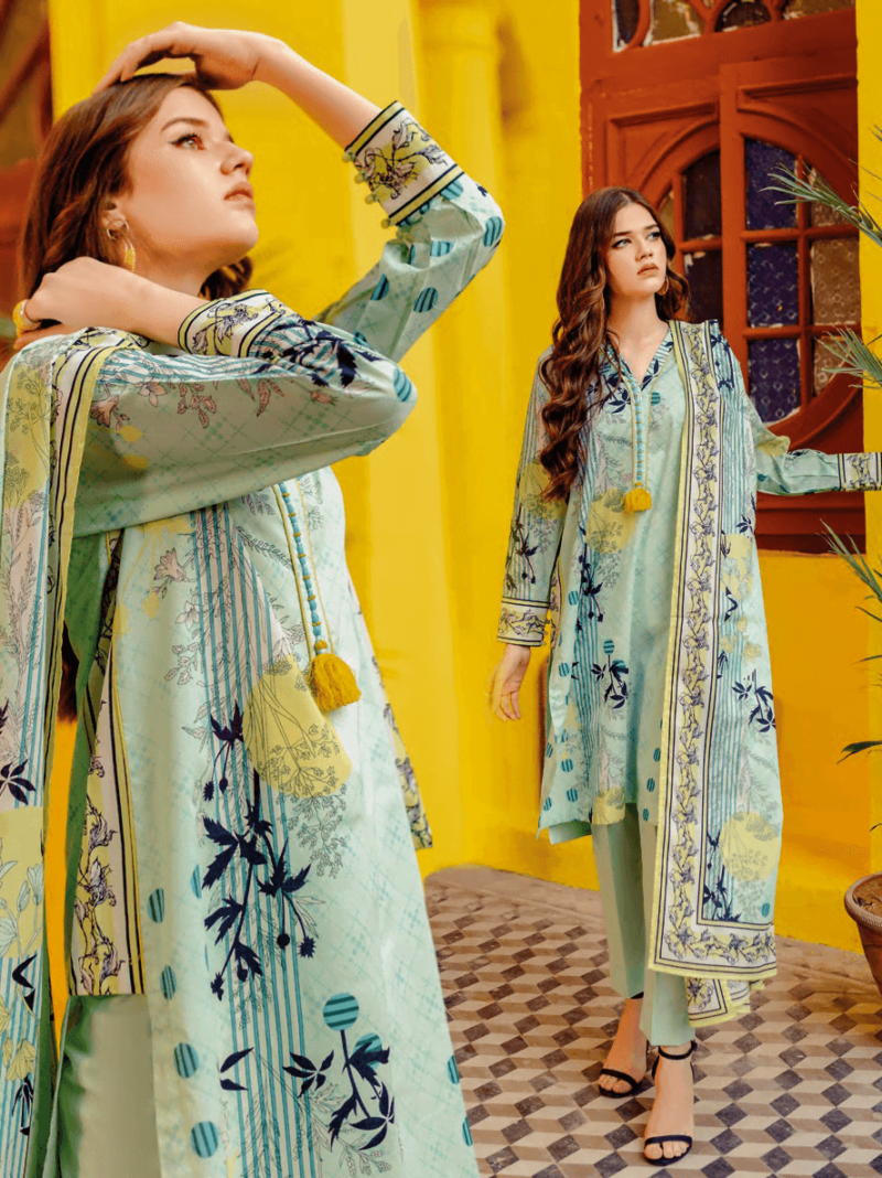 Gul Ahmed Cl-42065a Essential Printed Lawn Collection 2024