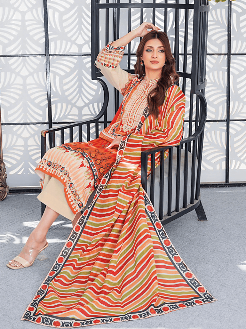 Gul Ahmed Cl-42167a Essential Printed Lawn Collection 2024