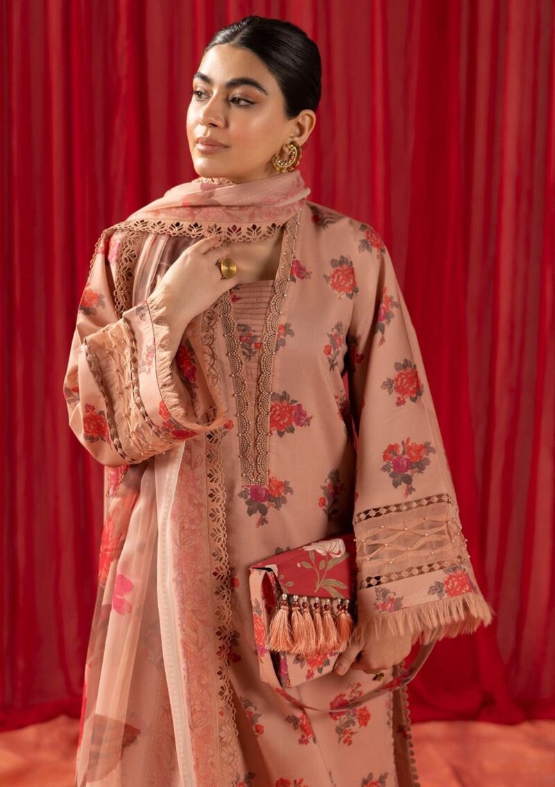 Alizeh Als24 03 Coral Peach Sheen Lawn Collection