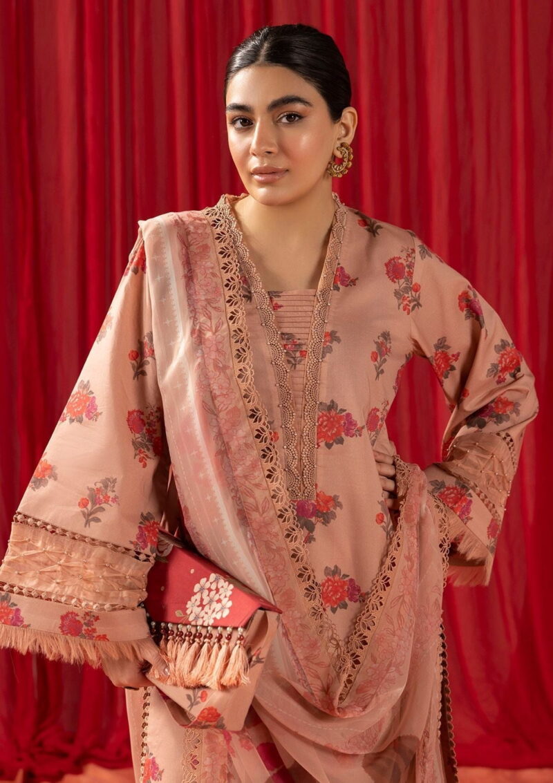 Alizeh Als24 03 Coral Peach Sheen Lawn Collection