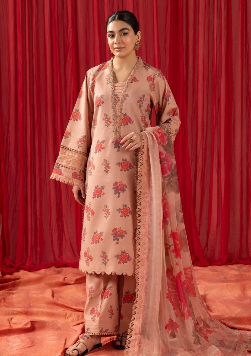 Alizeh Als24 03 Coral Peach Sheen Lawn Collection