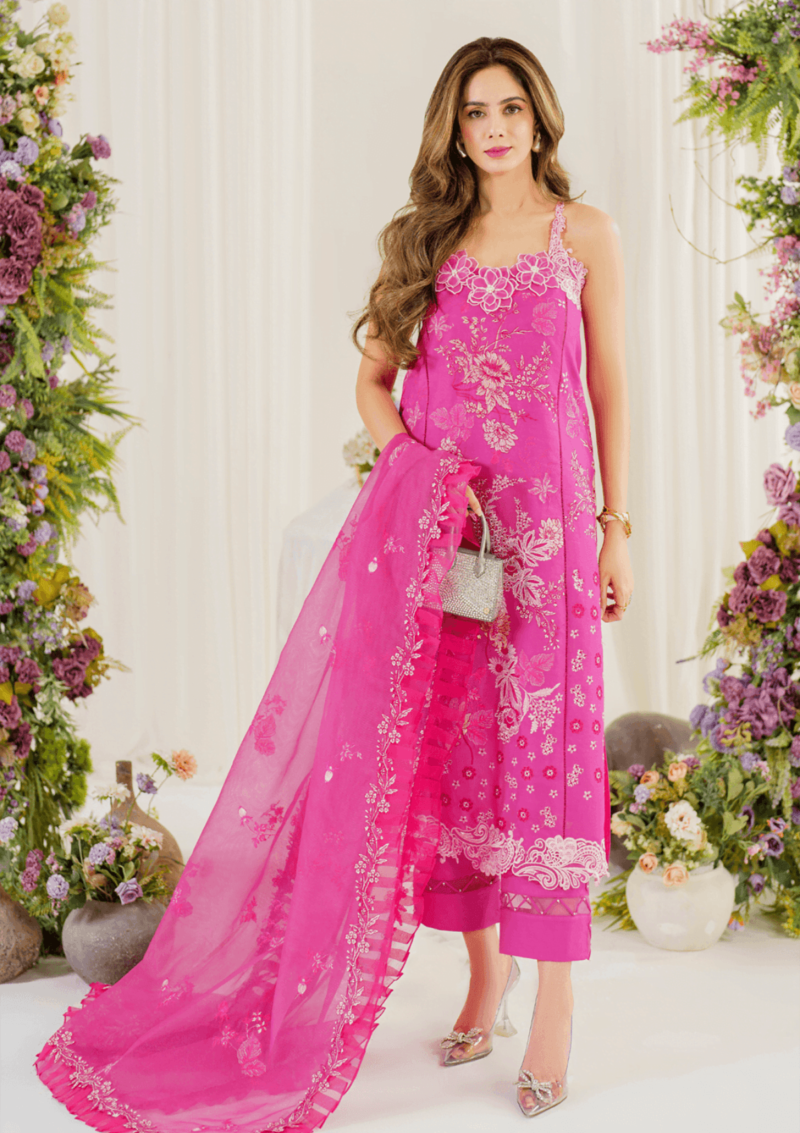 Asifa & Nabeel Ap24 02 Carnation Pretty In Pink Premium Lawn Collection