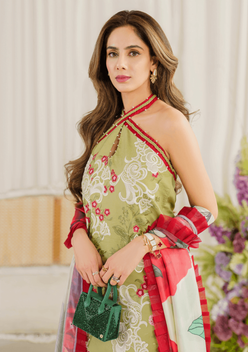 Asifa & Nabeel Ap24 07 Cosmos Pretty In Pink Premium Lawn Collection