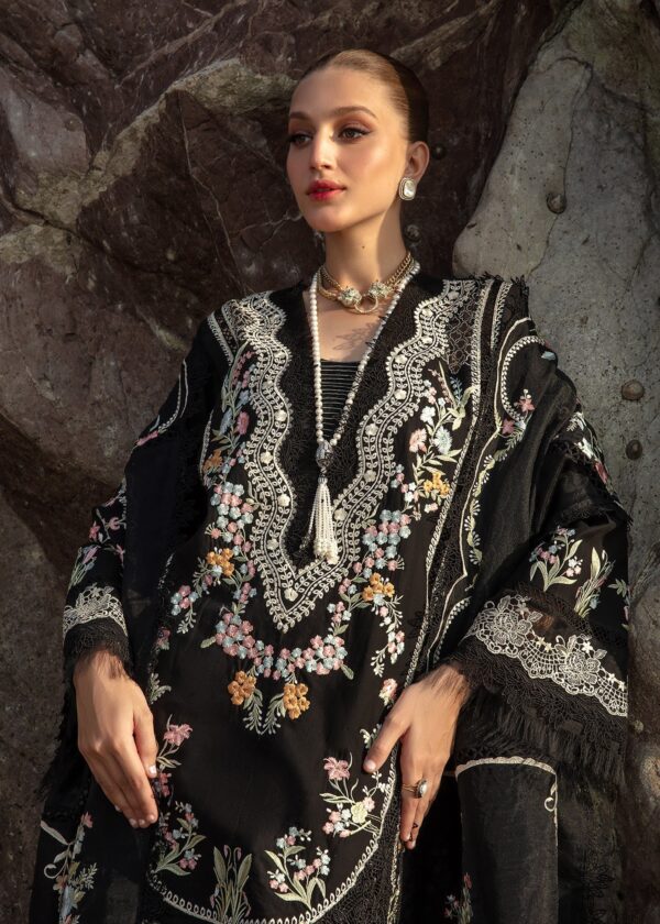 Saira Shakira D-01A Lolita - Onyx Embroidered Lawn 3Pc Suit Collection 2024