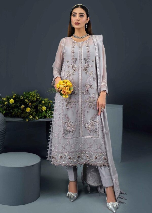 Alizeh Fashion D-01 Asra Embroidered Chiffon 3Pc Suit Collection 2024