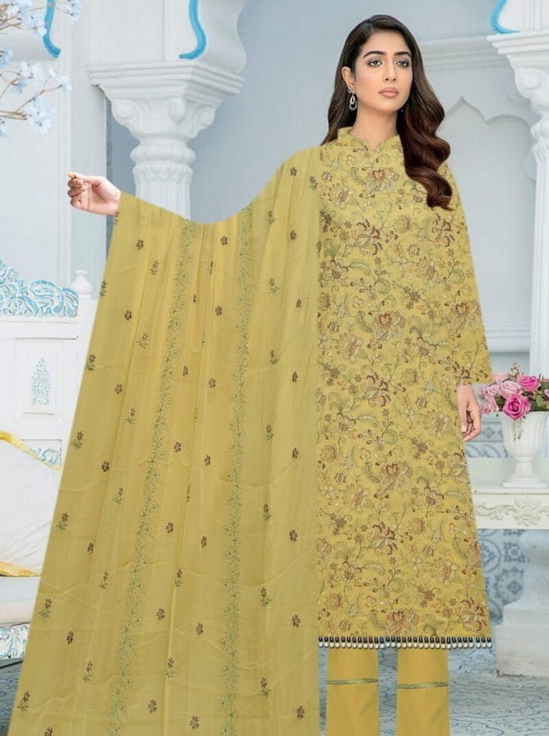 Ayla Zahra Allover D-02 Allover Embroidered Swiss 3pc Collection 2024