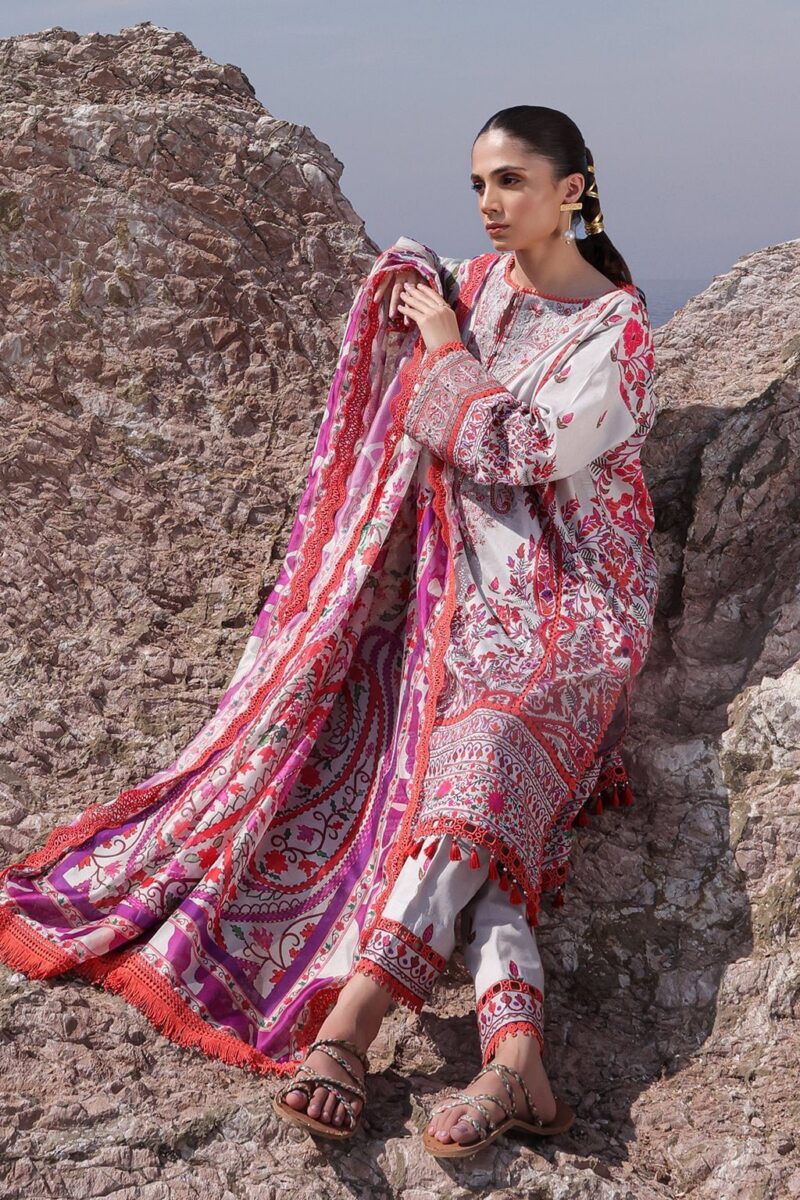 Ayzel Tropicana Azl-24-V2-02 Alenia Embroidered Lawn 3pc Suit Collection 2024