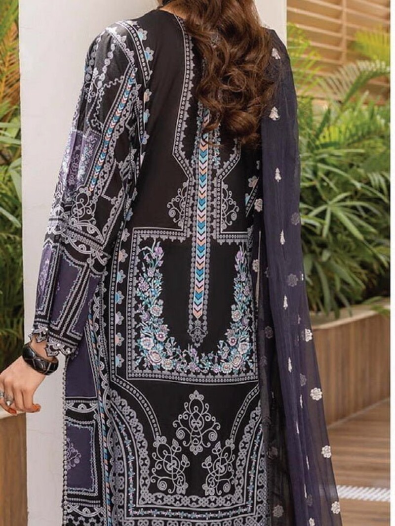 Humdum D-03 Embroidered Lawn 3pc Suit Collection 2024