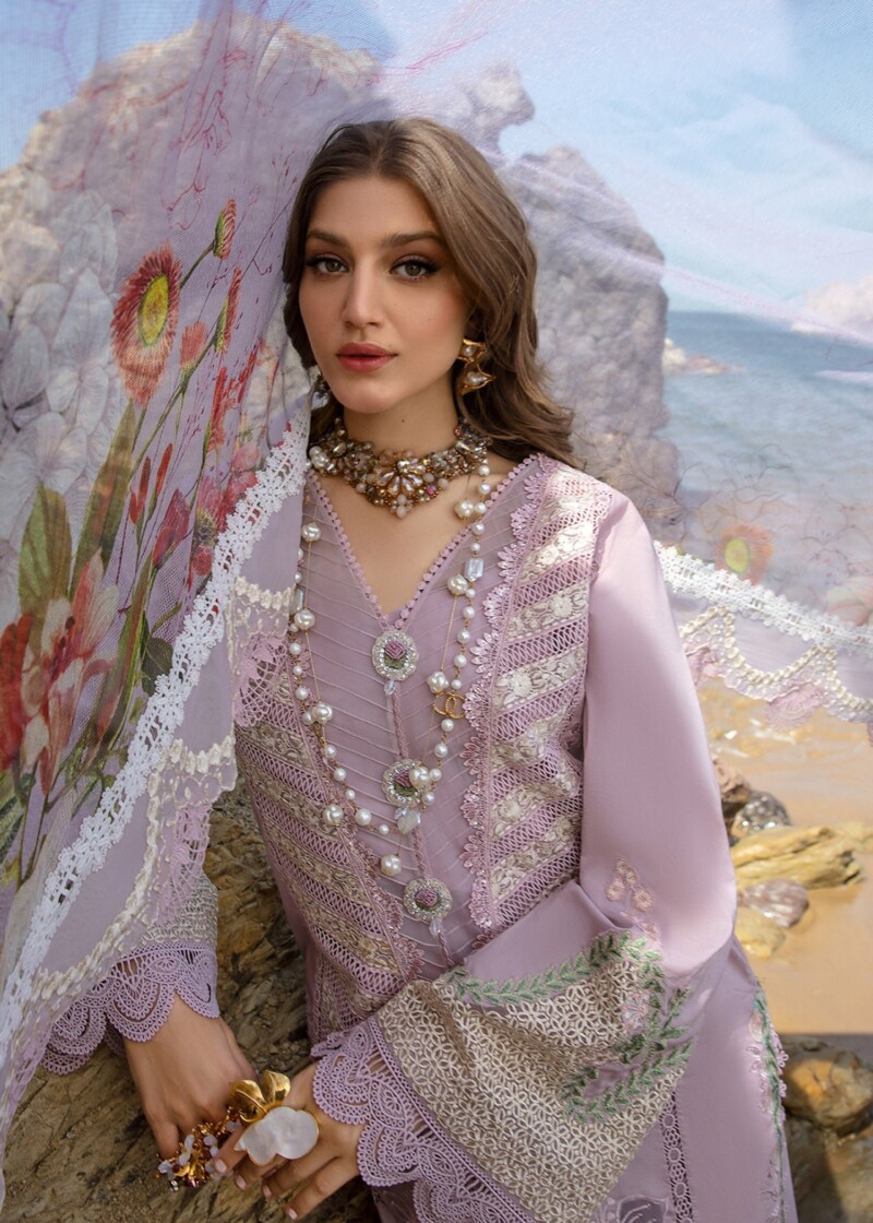 product Saira Shakira D-03b Lillie De Jong - Amethyst Embroidered Lawn 3pc Suit Collection 2024