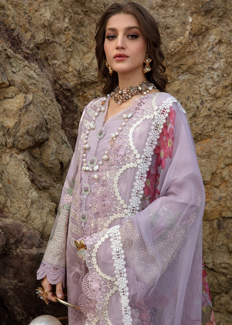 product Saira Shakira D-03b Lillie De Jong - Amethyst Embroidered Lawn 3pc Suit Collection 2024