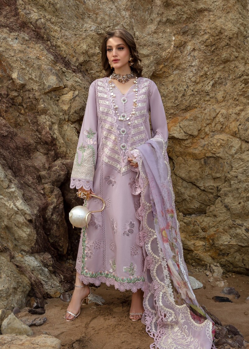 product Saira Shakira D-03b Lillie De Jong - Amethyst Embroidered Lawn 3pc Suit Collection 2024