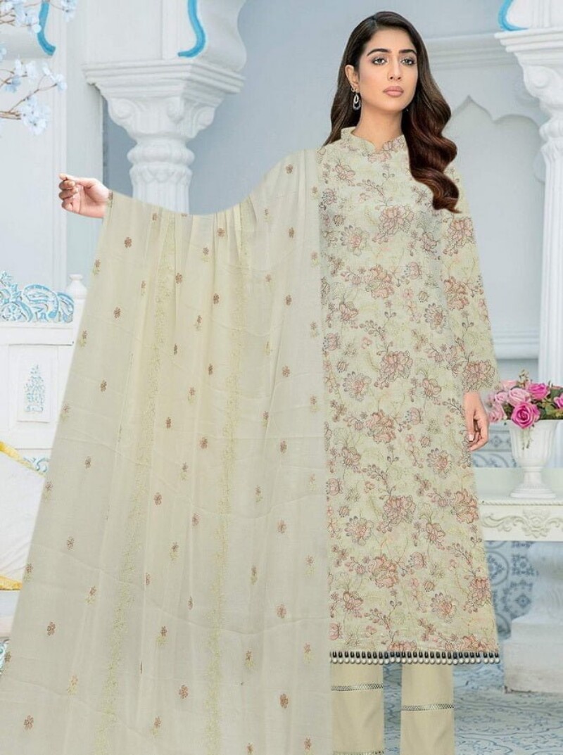 Ayla Zahra Allover D-03 Allover Embroidered Swiss 3pc Collection 2024