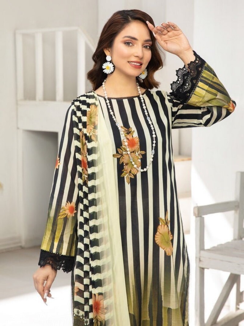 Al Kareem D-2554 Digital Printed Lawn 3pc Suit Collection 2024