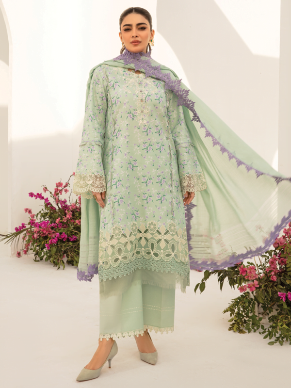 Rang Rasiya D-04 Dahlia Florence Embroidered Lawn 3Pc Suit Collection 2024