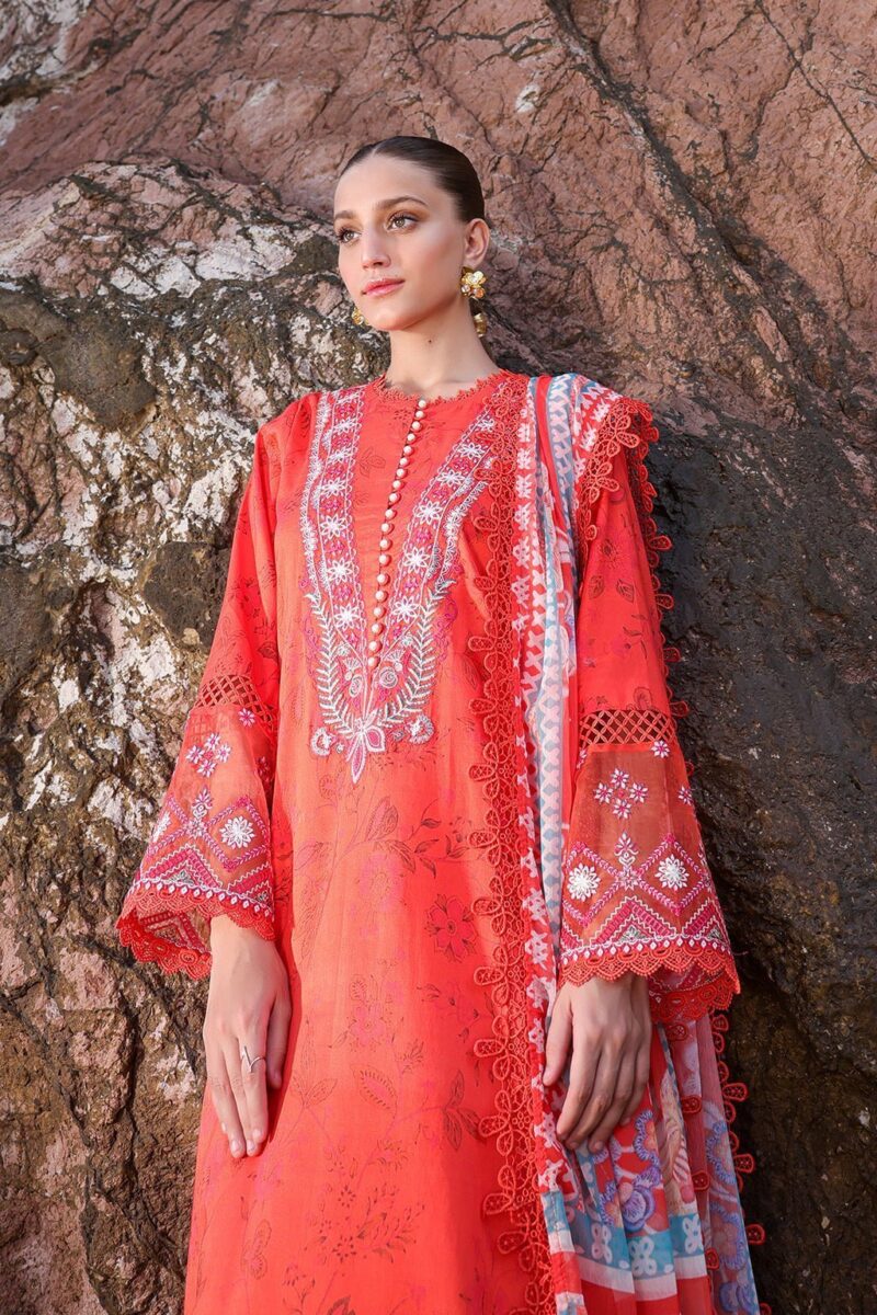 Ayzel Tropicana Azl-24-V2-05 Zinia Embroidered Lawn 3pc Suit Collection 2024