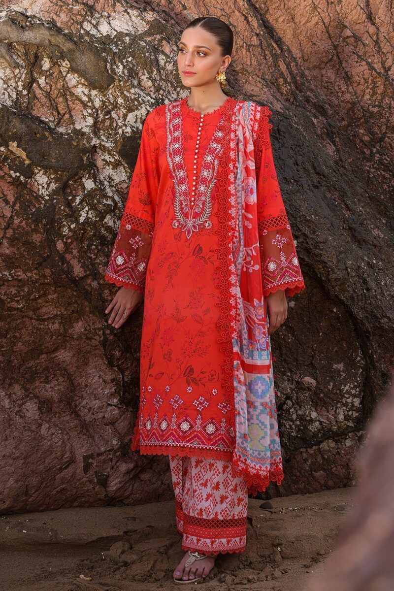 Ayzel Tropicana Azl-24-V2-05 Zinia Embroidered Lawn 3pc Suit Collection 2024