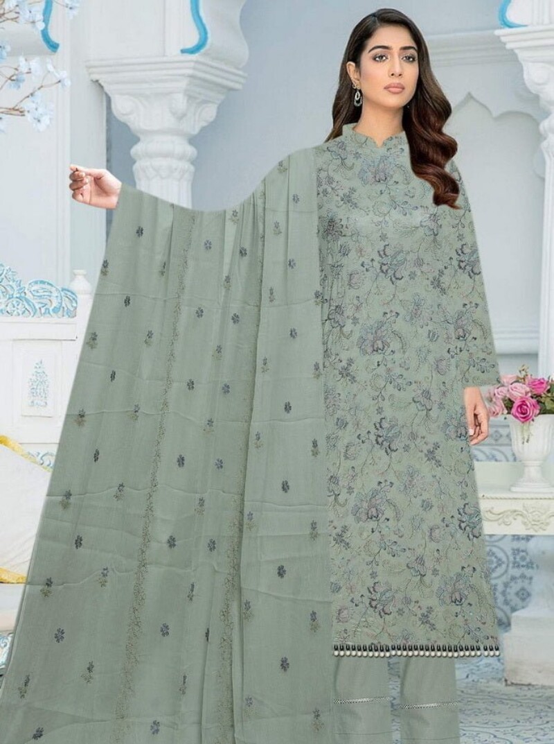 Ayla Zahra Allover D-05 Allover Embroidered Swiss 3pc Collection 2024