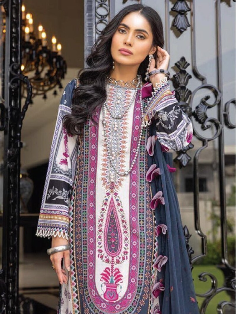 Humdum D-06 Embroidered Lawn 3pc Suit Collection 2024