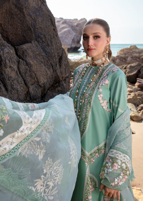 Saira Shakira D-06A Winds Of Eden - Jade Embroidered Lawn 3Pc Suit Collection 2024