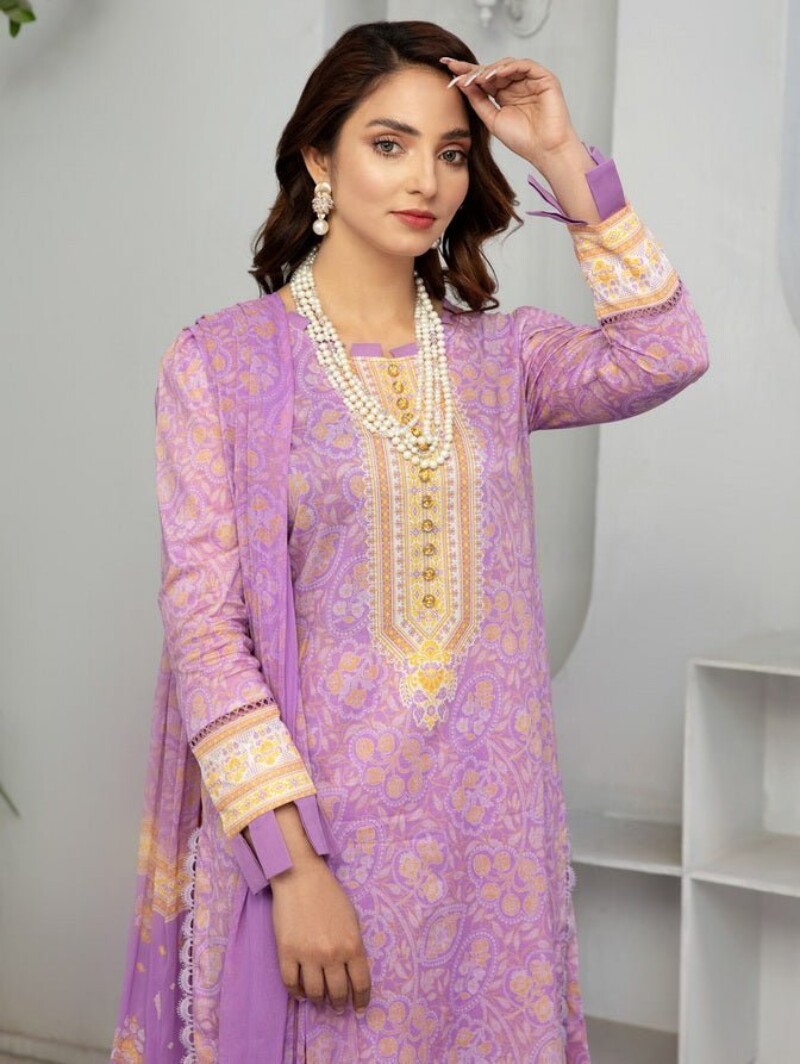 Al Kareem D-2560 Digital Printed Lawn 3pc Suit Collection 2024