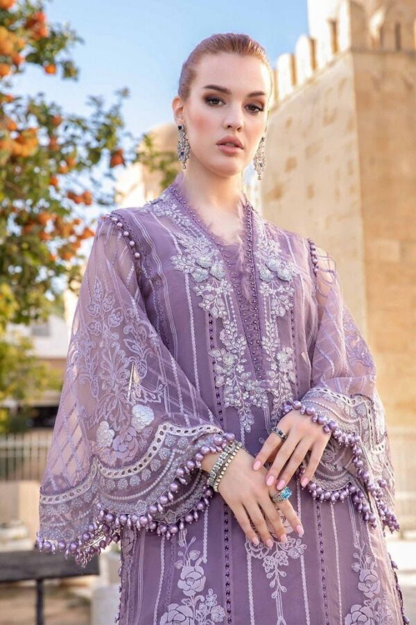 Maria.B D-2401-A Embroidered Luxury Lawn 3pc Suit Collection 2024