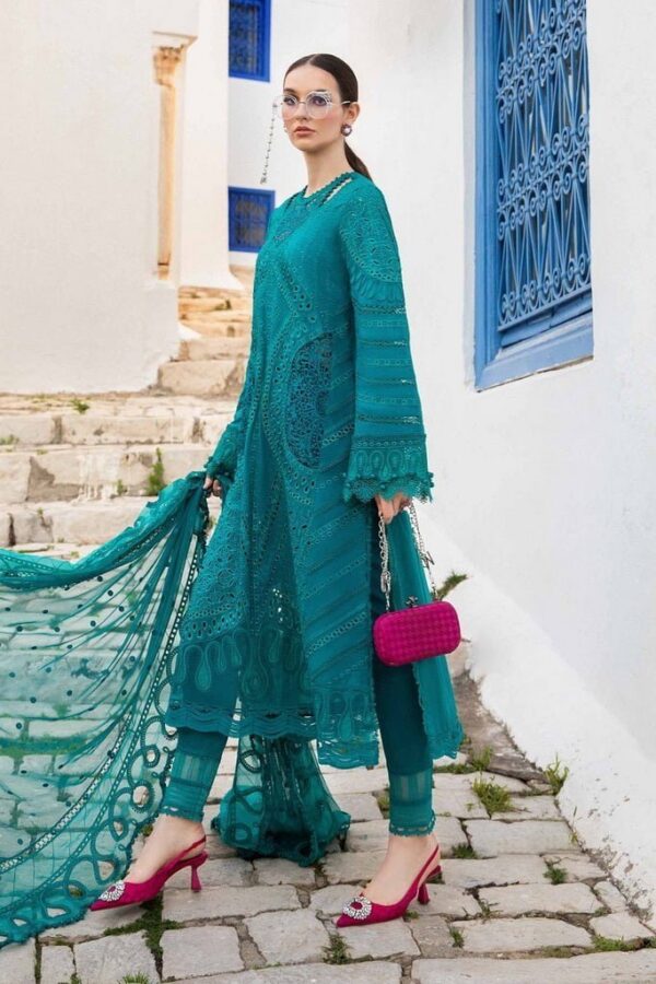 Maria.B D-2402-A Embroidered Luxury Lawn 3pc Suit Collection 2024