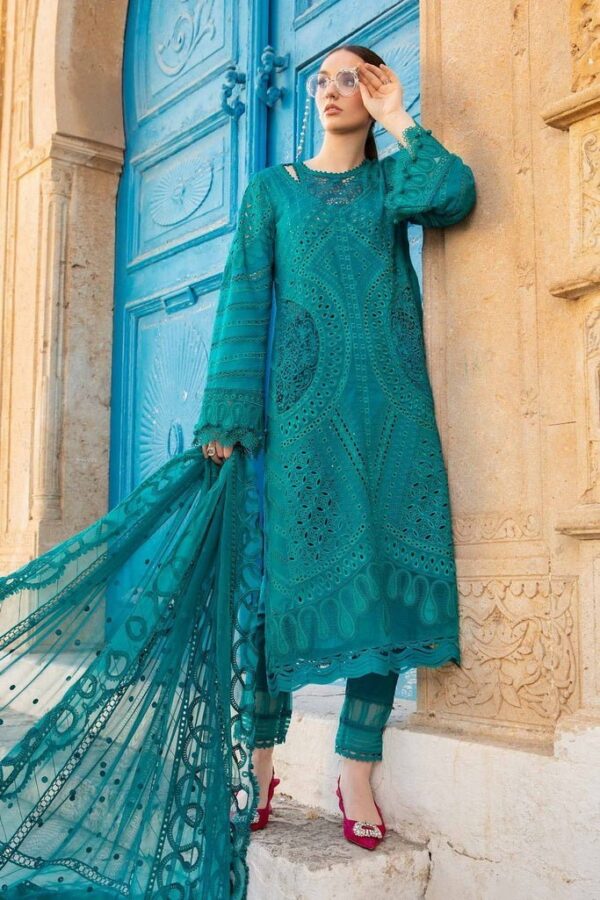 Maria.B D-2402-A Embroidered Luxury Lawn 3pc Suit Collection 2024