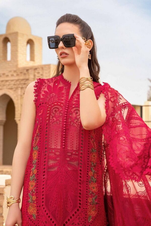 Maria.B D-2404-A Embroidered Luxury Lawn 3pc Suit Collection 2024