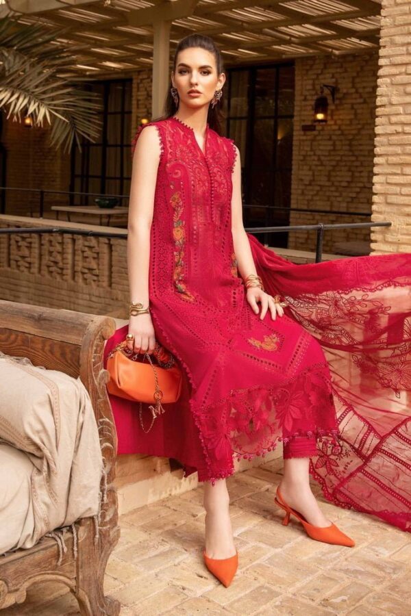 Maria.B D-2404-A Embroidered Luxury Lawn 3pc Suit Collection 2024