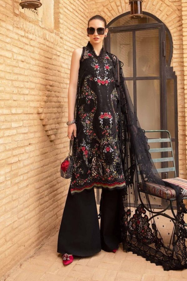 Maria.B D-2405-B Embroidered Luxury Lawn 3pc Suit Collection 2024