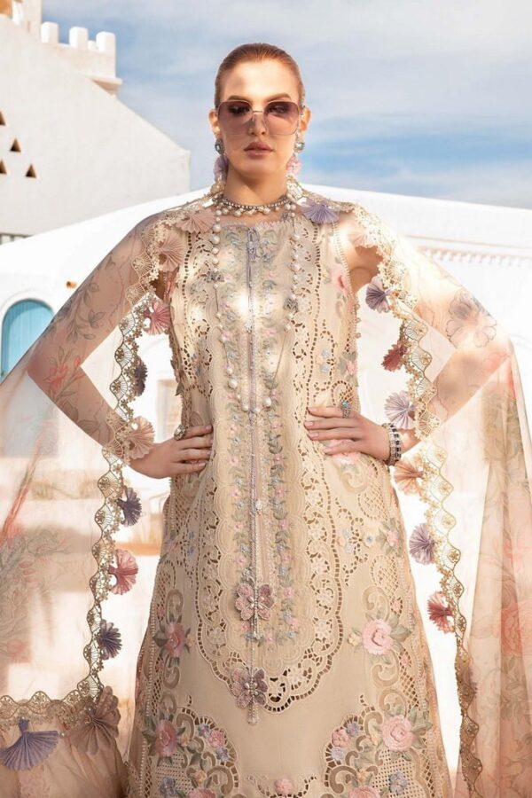 Maria.B D-2406-B Embroidered Luxury Lawn 3pc Suit Collection 2024