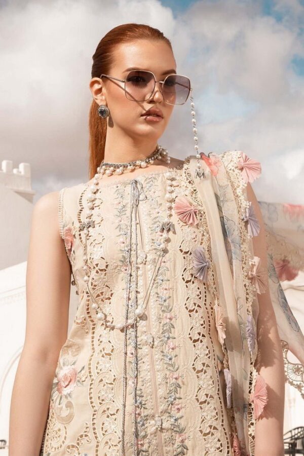 Maria.B D-2406-B Embroidered Luxury Lawn 3pc Suit Collection 2024