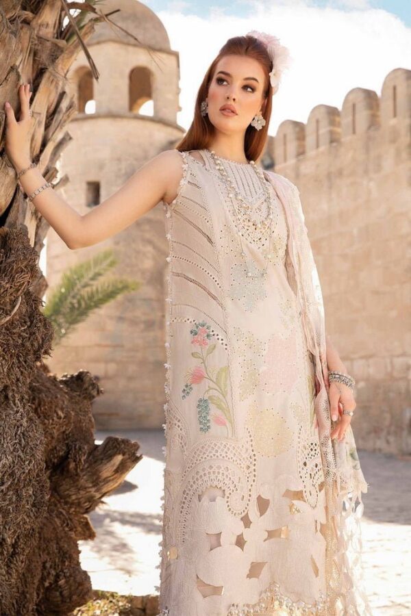 Maria.B D-2407-A Embroidered Luxury Lawn 3pc Suit Collection 2024