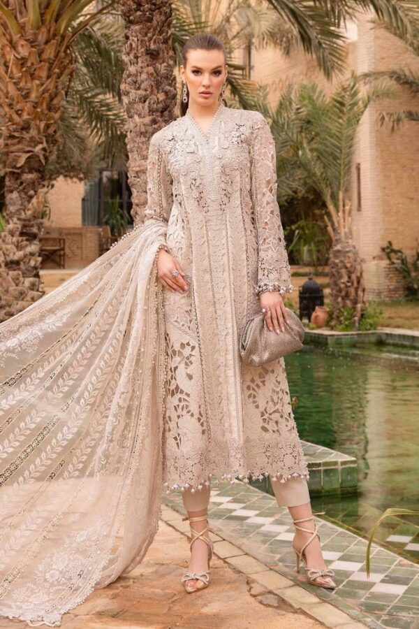 Maria.B D-2409-A Embroidered Luxury Lawn 3pc Suit Collection 2024