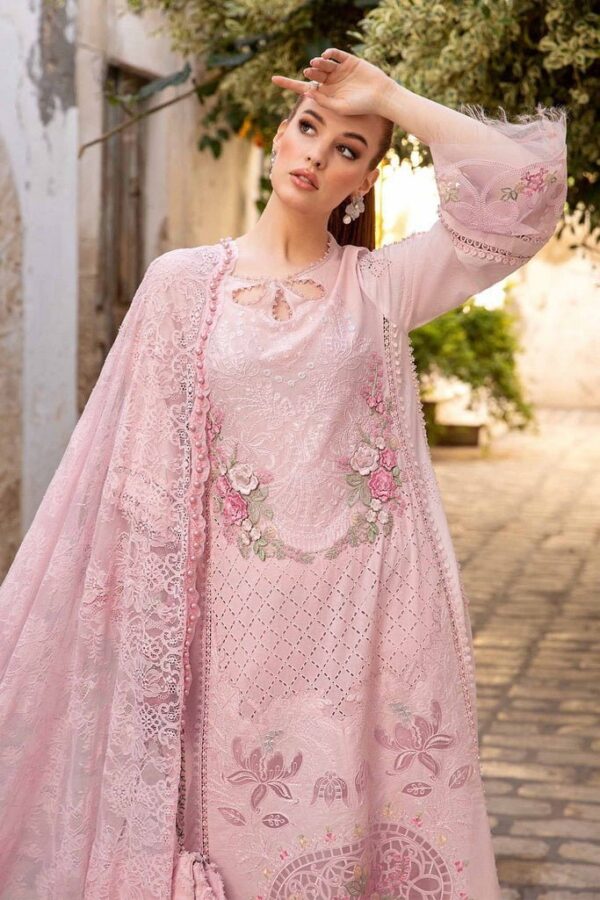 Maria.B D-2411-A Embroidered Luxury Lawn 3pc Suit Collection 2024