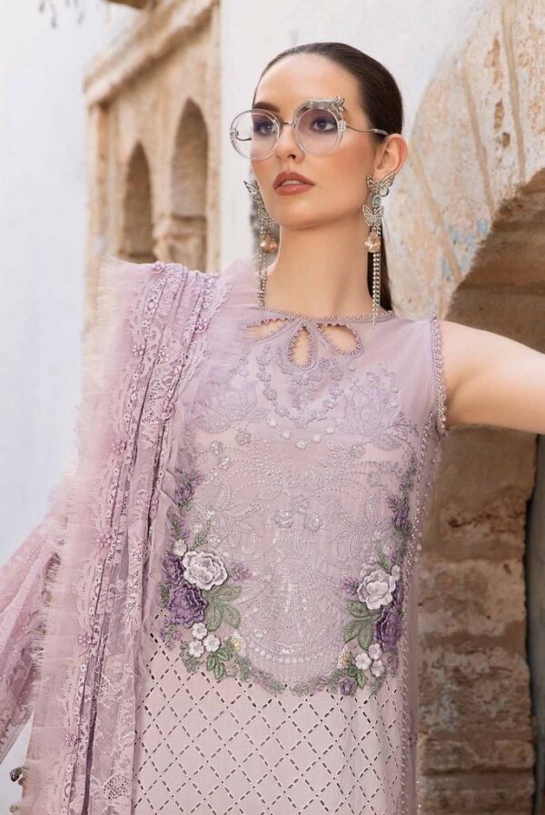 Maria.B D-2411-B Embroidered Luxury Lawn 3pc Suit Collection 2024