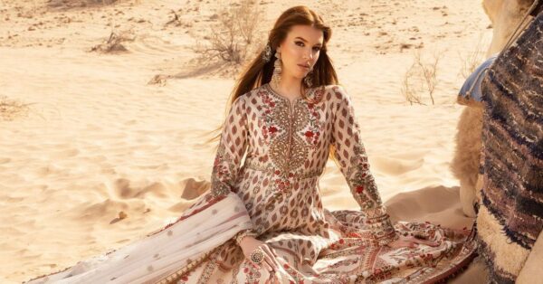 Maria.B D-2413-A Embroidered Luxury Lawn 3pc Suit Collection 2024