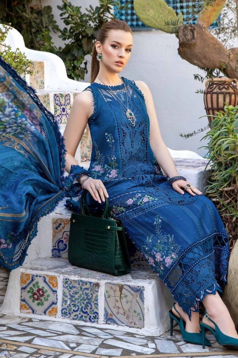 Maria.B D-2415-A Embroidered Luxury Lawn 3pc Suit Collection 2024