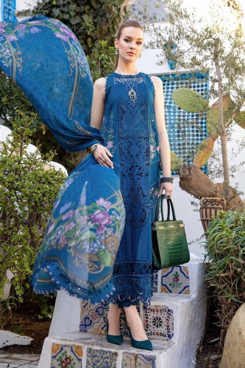 Maria.B D-2415-A Embroidered Luxury Lawn 3pc Suit Collection 2024