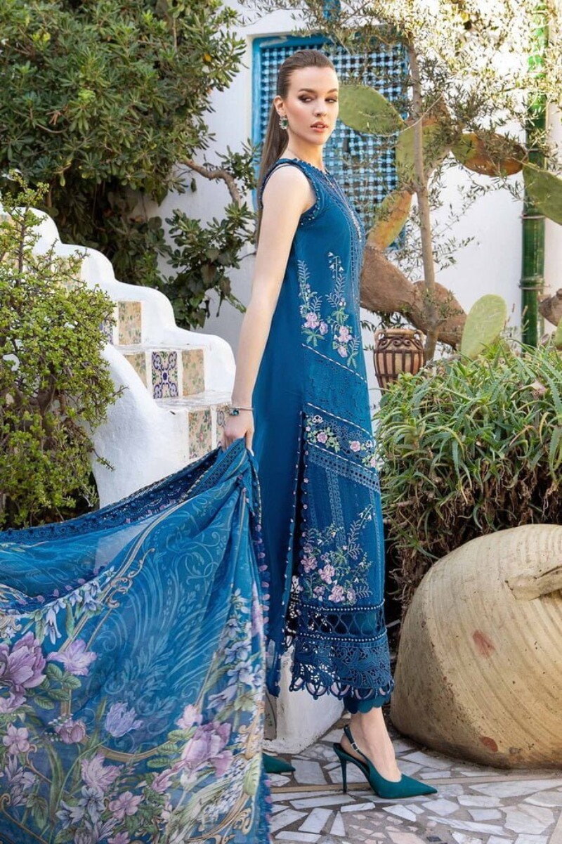 Maria.B D-2415-A Embroidered Luxury Lawn 3pc Suit Collection 2024