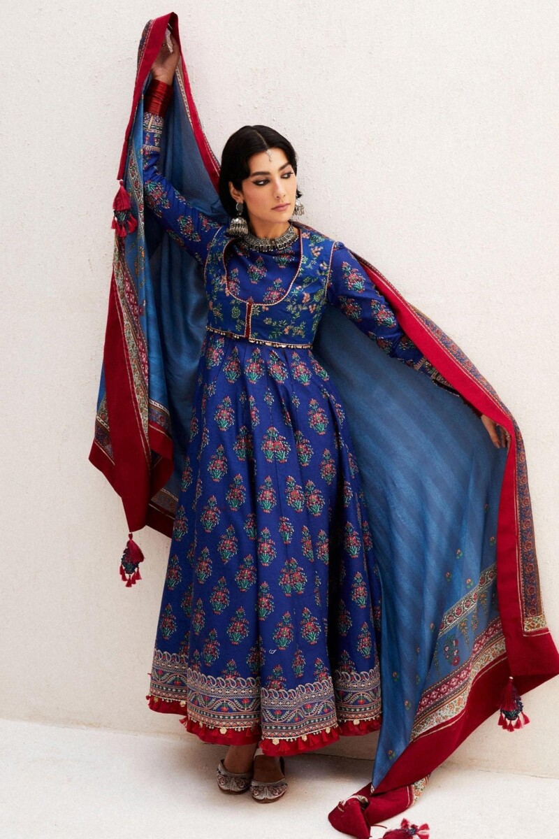 product Zara Shahjahan D-11a Anarkali Embroidered Luxury Lawn 3pc Suit Collection 2024