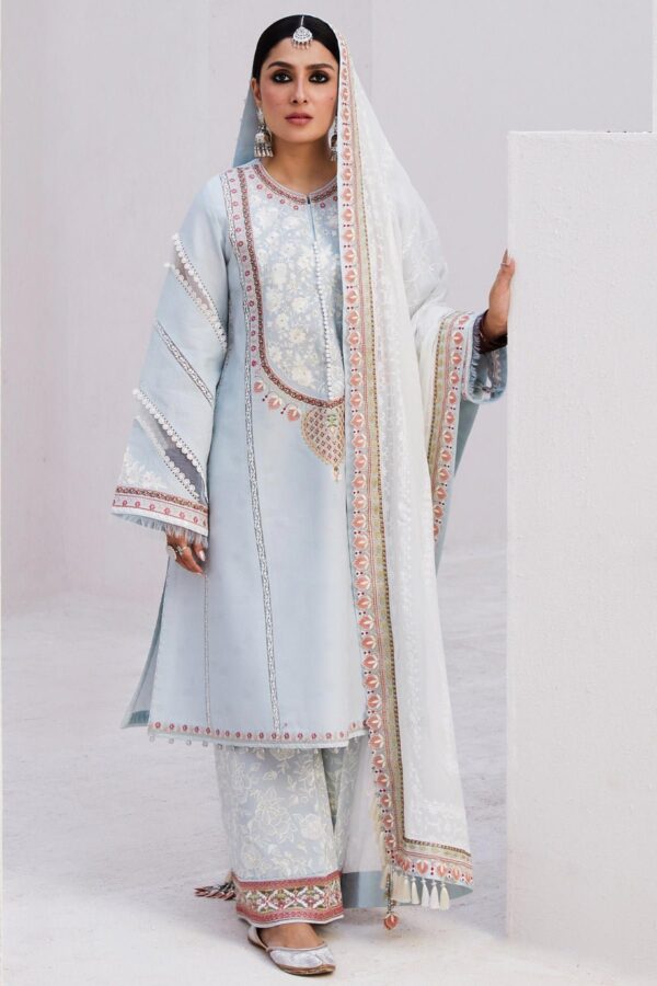 Zara Shahjahan D-15B Dilara Embroidered Luxury Lawn 3Pc Suit Collection 2024
