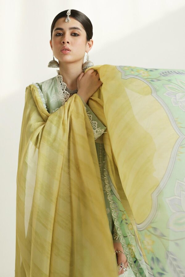 Zara Shahjahan D-01B Mahi Embroidered Luxury Lawn 3Pc Suit Collection 2024