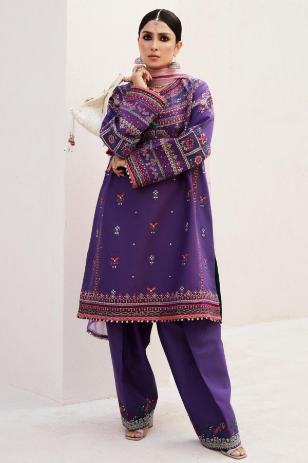 Zara Shahjahan D-07B Lamia Embroidered Luxury Lawn 3Pc Suit Collection 2024
