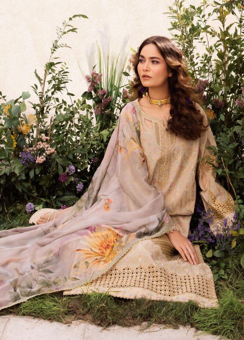 Iznik Dahlia Dl-03 Cascade Embroidered Luxury Lawn 3pc Suit Collection 2024