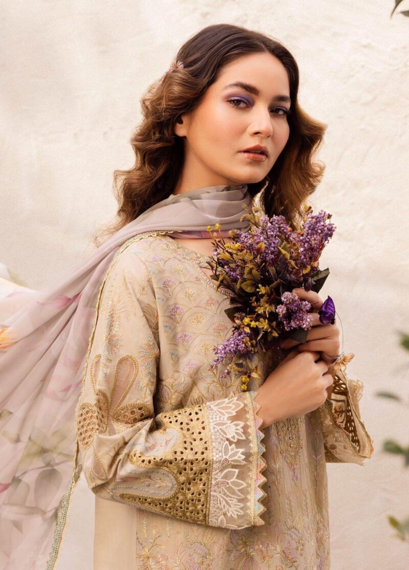 Iznik Dahlia Dl-03 Cascade Embroidered Luxury Lawn 3pc Suit Collection 2024