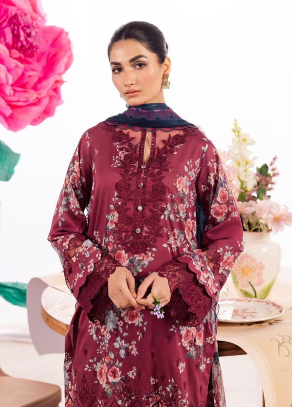 Iznik Dahlia Dl-11 Solistice Embroidered Luxury Lawn 3Pc Suit Collection 2024