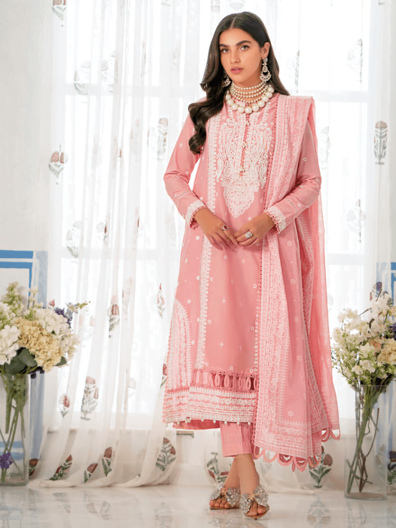 Gul Ahmed Dn-42004 Essential Embroidered Lawn Collection 2024